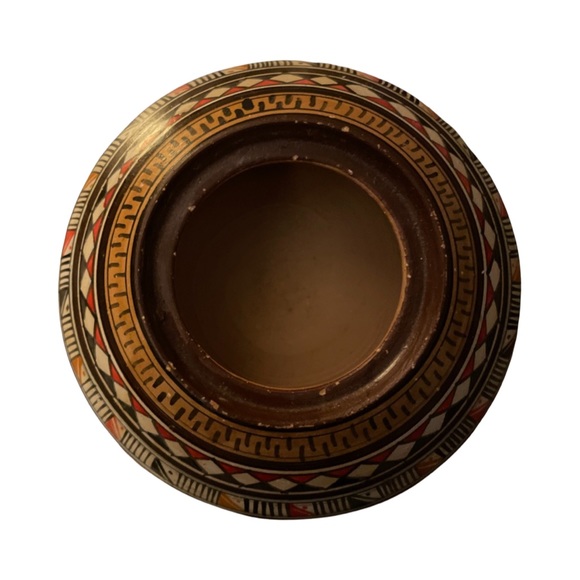 Vintage CUSCO PERU Hand Painted Pottery Bowl Terracotta Clay Bowl - Picture 4 of 5